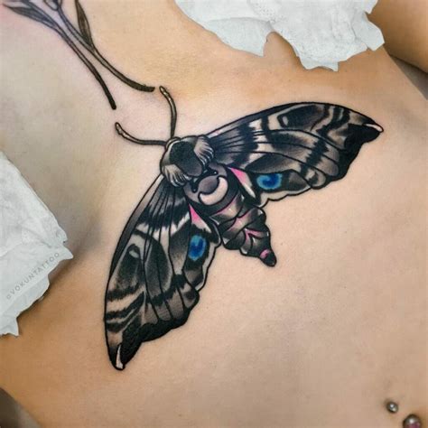 101 Best Moth Sternum Tattoo Ideas You Have To See To。